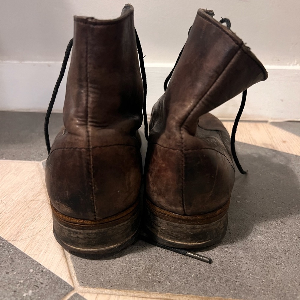 Allsaints rustic brown lace up boots. Size 7.5 - Picture 2 of 3